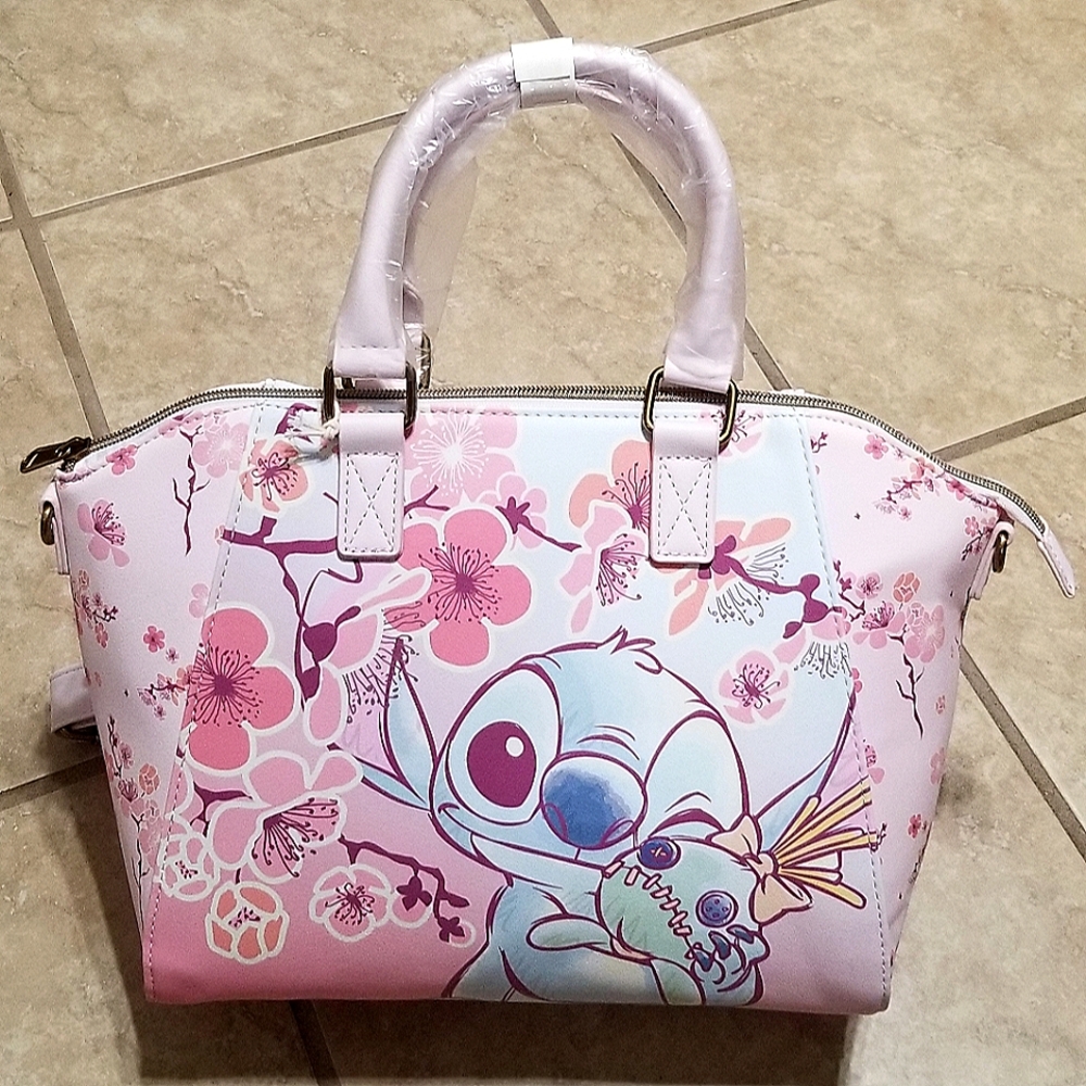 Loungefly Disney Stitch Cherry Blossom Satchel - Picture 1 of 5